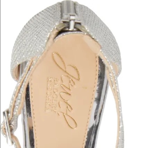 Galen Strappy Platform Sandal JEWEL BADGLEY MISCHKA Silver Glitter - Picture 5 of 14